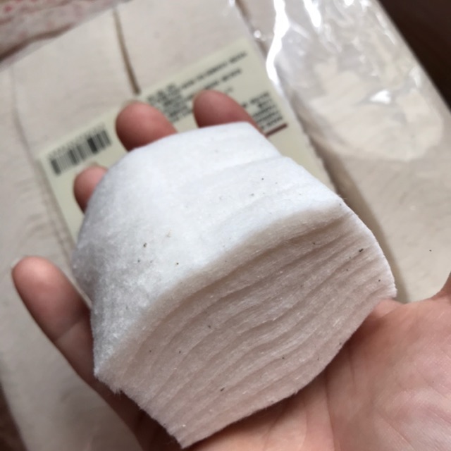 Bông Tẩy Trang Cotton Muji Organic Không Tẩy Trắng Tách Bịch