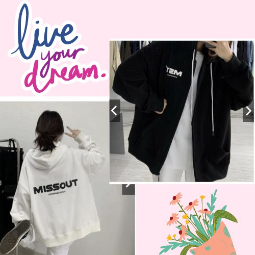 Áo Hoodie Unisex, Áo Khoác Nam Nữ Form Rộng Freesize Missout 0153 | BigBuy360 - bigbuy360.vn