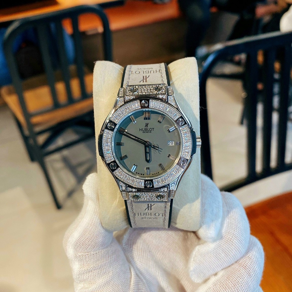 [FULL BOX]Đồng Hồ Nữ HB BIGBANG Sliver Viền Đá-34mm- máy quazt , Chống Nước- Bảo Hành 24 Tháng | BigBuy360 - bigbuy360.vn