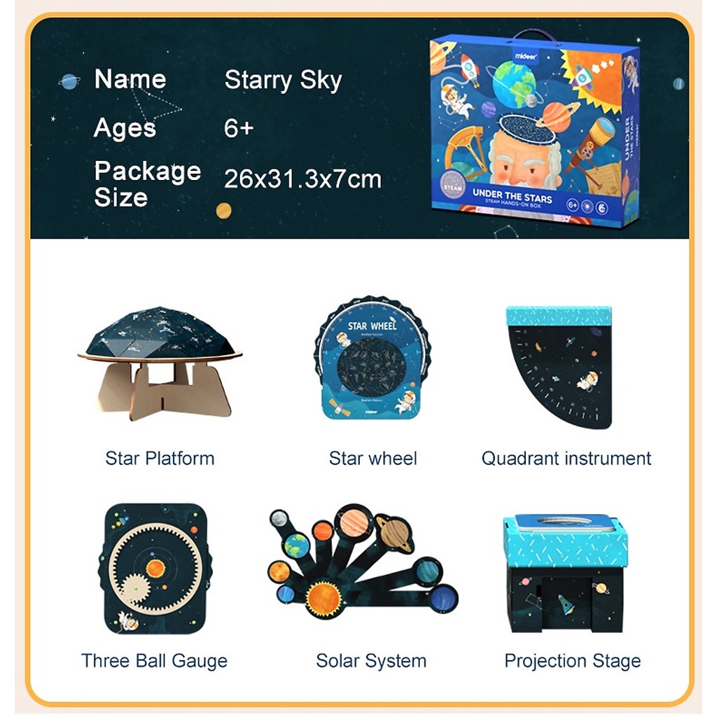 Đồ Chơi Khoa Học STEM - Bộ lắp ráp mô hình Mideer Steam Hands On Box