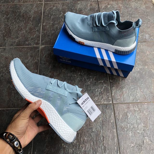 GIÀY THỂ THAO NAM NỮ NMD RACER PRIMEKNIT ASH GREY BLUE