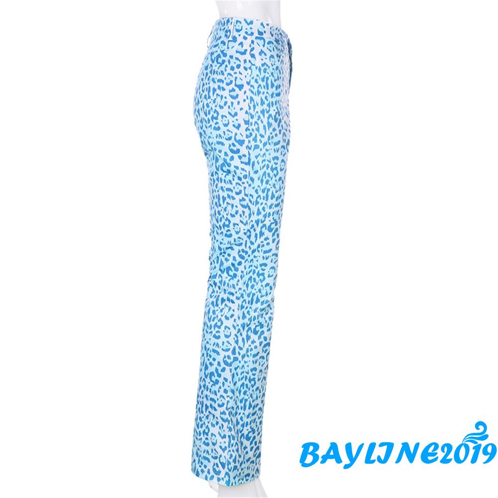 Quần dài ống rộng họa tiết da báo cá tính dành cho phái đẹp | BigBuy360 - bigbuy360.vn