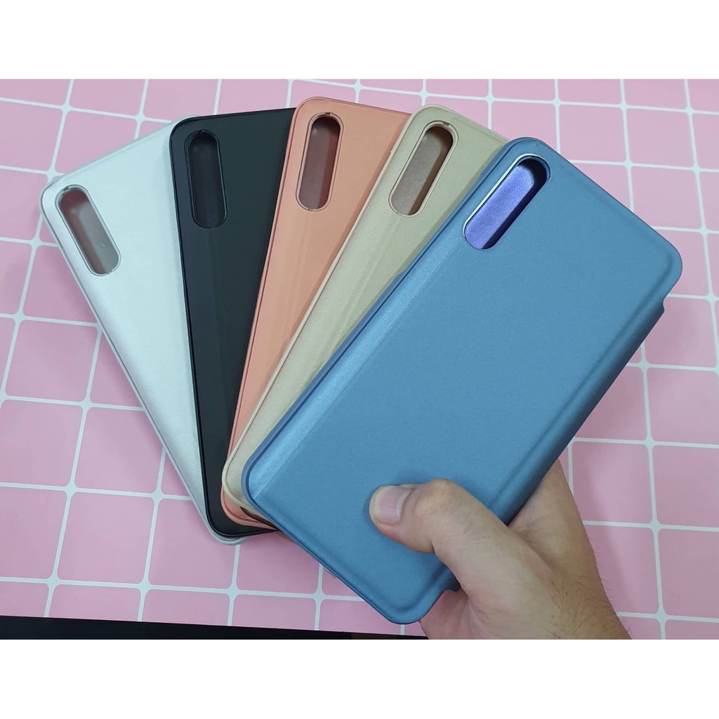 Bao DA tráng gương Clear View Samsung A50 - Pktunyeu