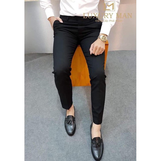 [BIG SALE] Quần âu đen vải tuyết mưa dày cao cấp sale 86k-98k