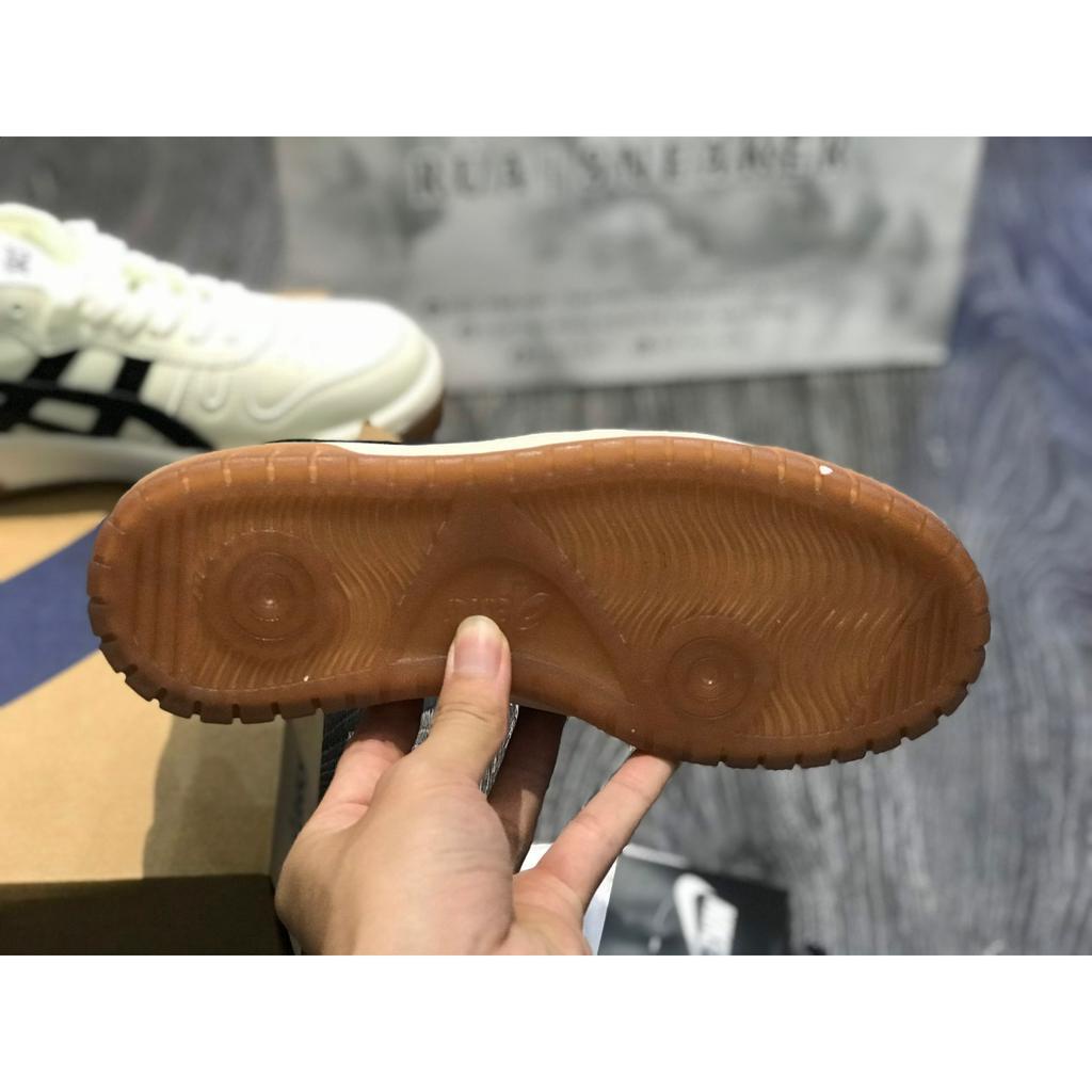 Siêu Phẩm Giày Thể Thao Sneaker Asics Court Mz Cream Black Gum Màu Kem Vạch Đen Đế Nâu Cao Cấp Ảnh Thật +freeship + Tặng