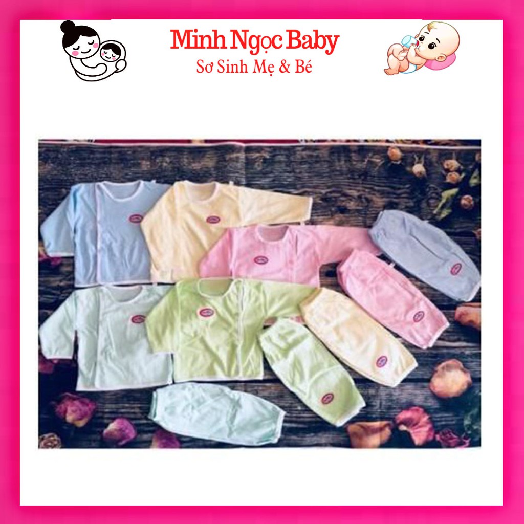 QUẦN ÁO SƠ SINH🌺FREESHIP🌺Set 5 bộ Babyborn cài lệch cho bé sơ sinh babyborn màu 0-3m