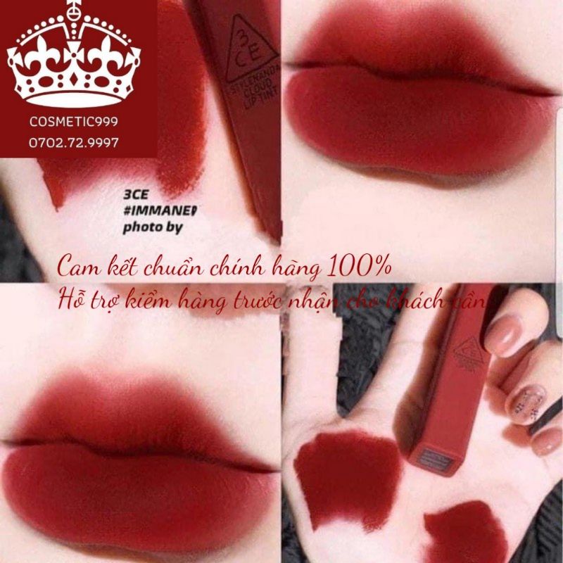 Son môi, son 3ce cloud lip tint hàn quốc chính hãng - Cosmetic999