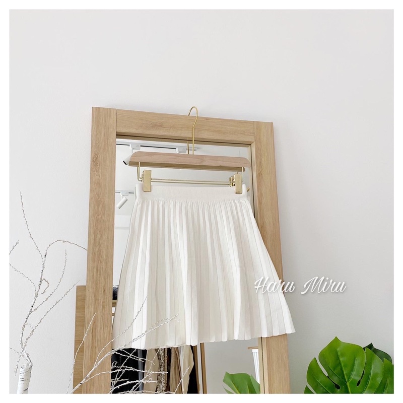 Miko skirt - Chân váy len 3 màu be,trắng, đen