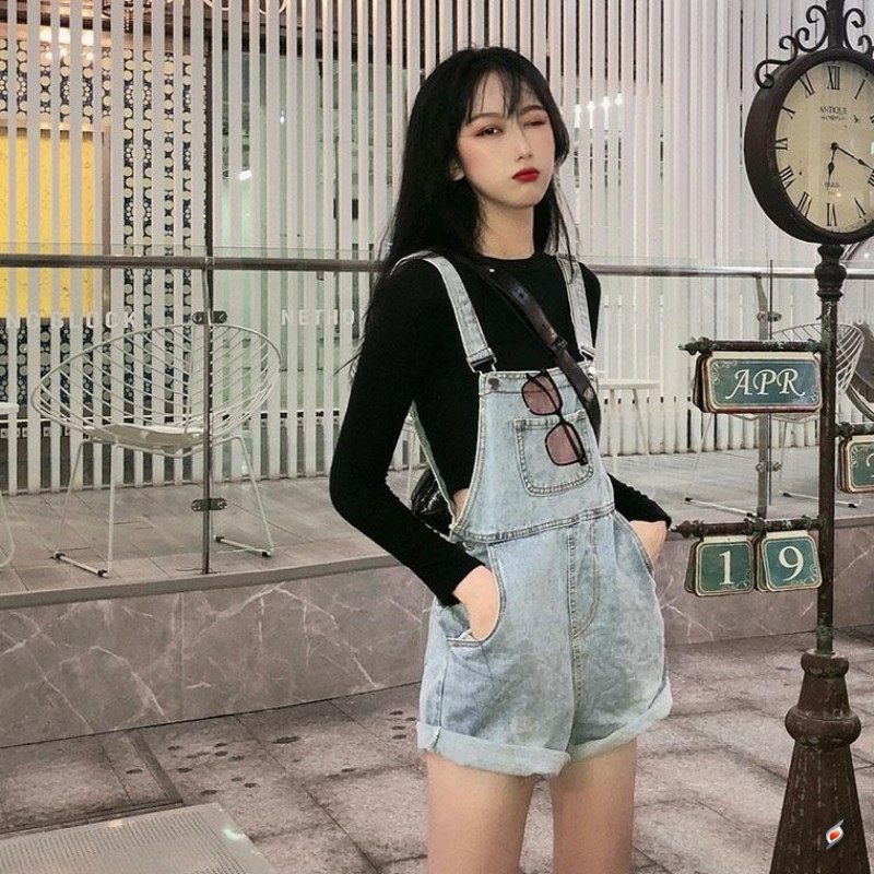 QUẦN YẾM BÒ SHORT JEANS NGẮN TÚI TRƯỚC NGỰC