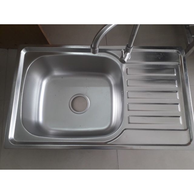 Chậu rửa chén 1 hộc có bàn, chậu 1 hố inox 304.