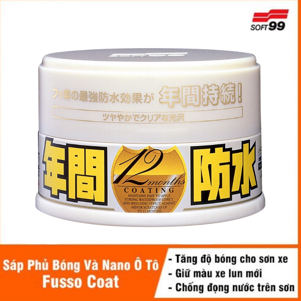 SÁP PHỦ BÓNG, PHỦ NANO SƠN XE ÔTÔ ĐỘ BỀN 12 THÁNG DÀNH CHO XE MÀU SÁNG FUSSO COAT LIGHT