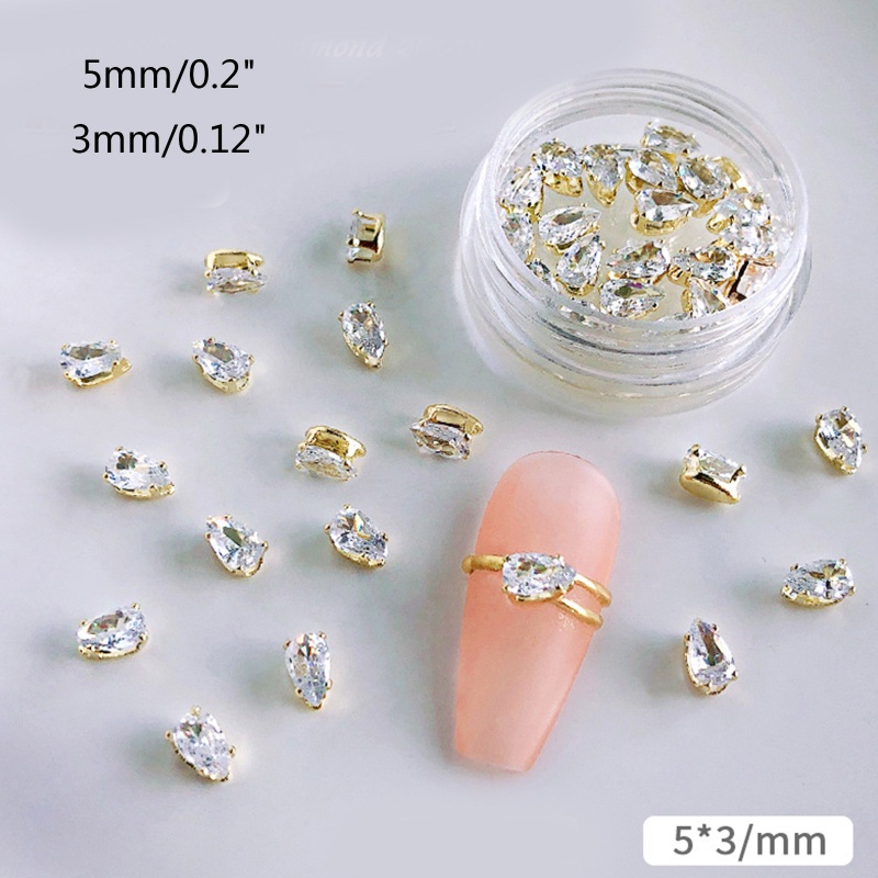 Set 20 Đá 3D Đính Móng Tay Nghệ Thuật DIY