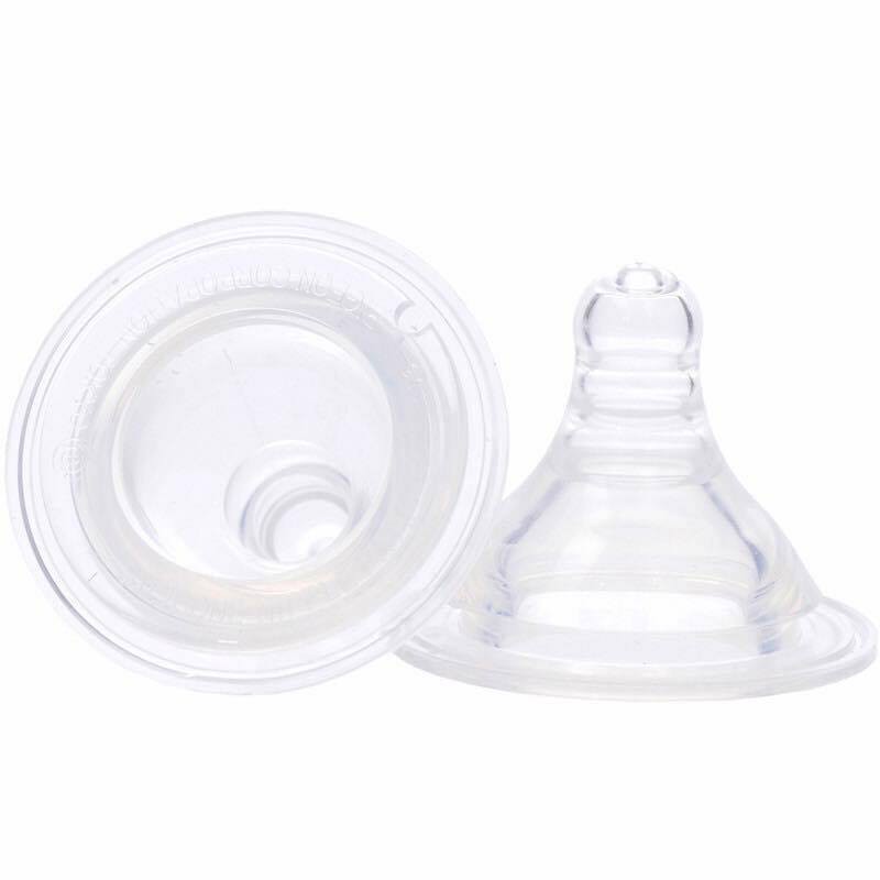 Bộ 2 núm silicone thay bình cổ rộng Dolphin (Size L)