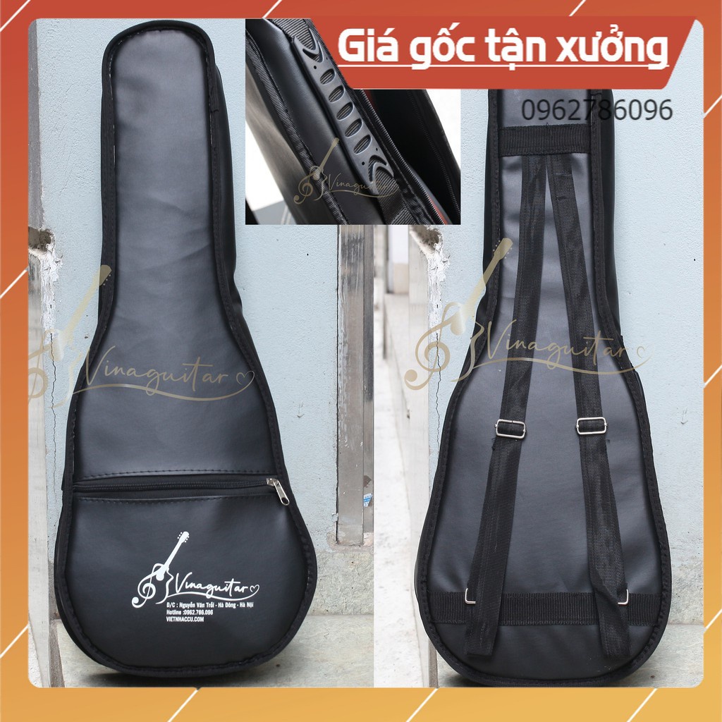 Bao Da Ukulele 6 lớp Gồm Quai Đeo 1 Quai Xách - NMH Music Phân Phối Chính Hãng