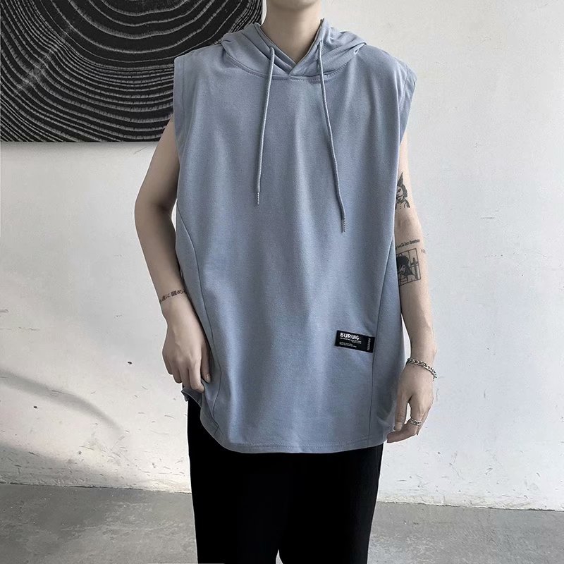 Áo Hoodie Sát Nách Dáng Rộng Thời Trang Cho Nam