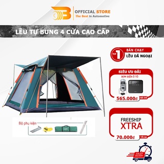 Lều cắm trại liều dã ngoại tự bung 3-5 người cửa thông thoáng chất liệu dày dặn khung cứng cáp