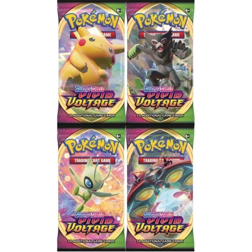 Bài Pokemon TCG Sword and Shield Vivid Voltage Booster Pack Build Deck phiên bản tiếng Anh POKTCGUSBP01