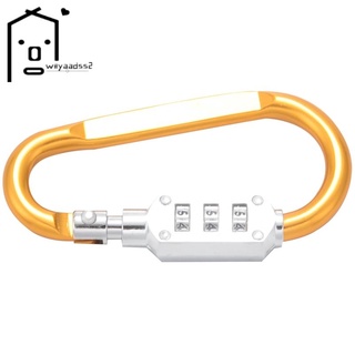 With Combination Padlock Number 3 Digits Padlock Carabiners Hook
