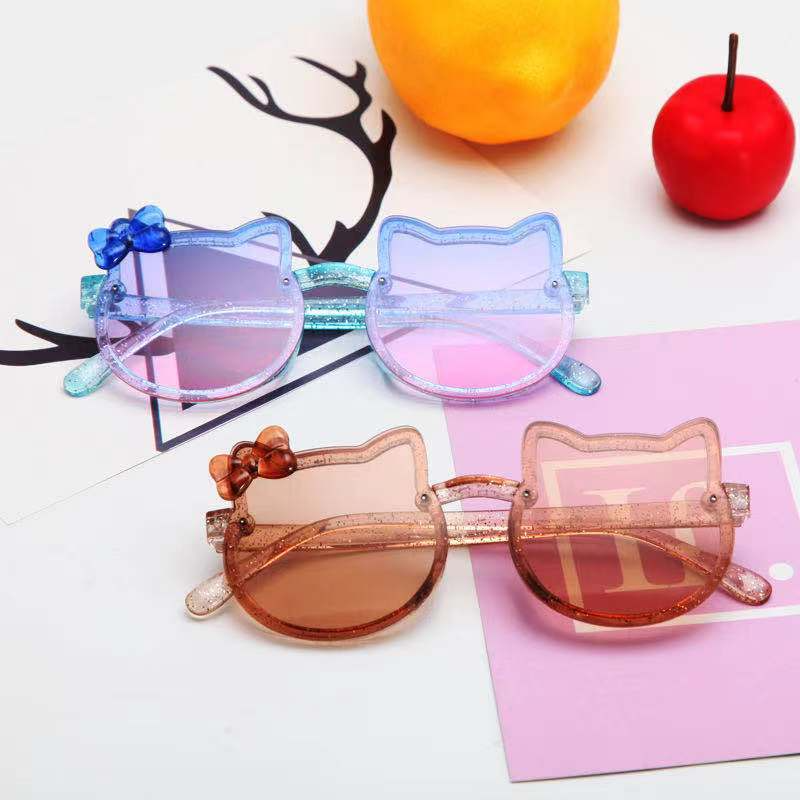 Mới Kính Mát Hình Mèo Chống Tia Uv400 Cho Bé