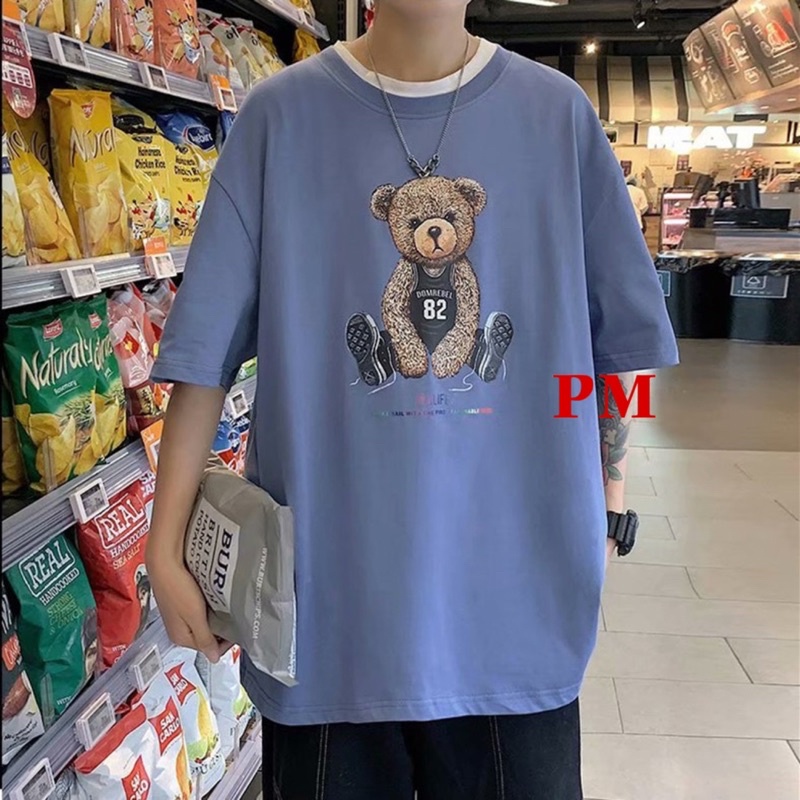 Áo phông gấu ngồi số 82 PM11