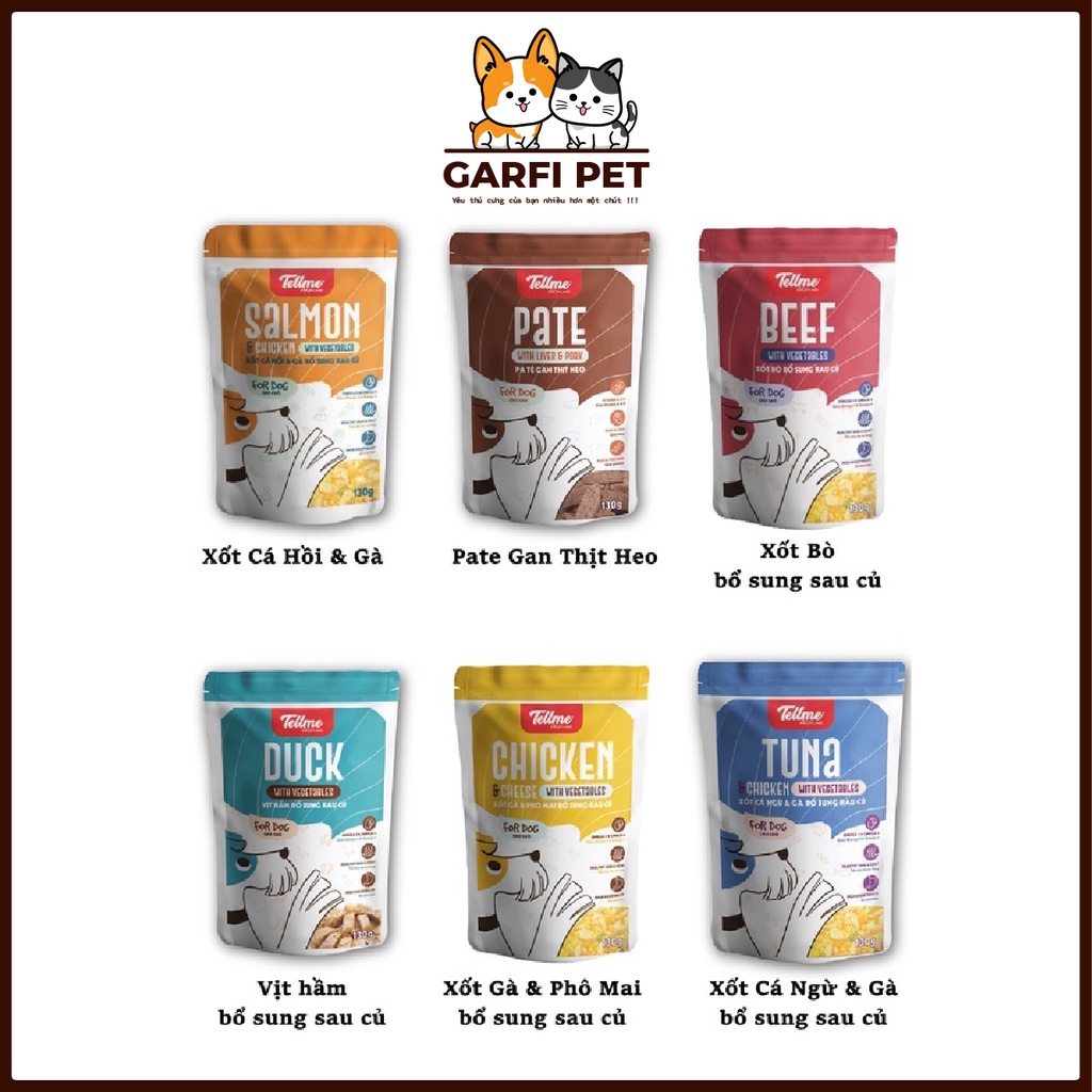 Pate Sốt Tellme cho chó mọi lứa tuổi thơm ngon [Hàng Việt Nam chất lượng cao]