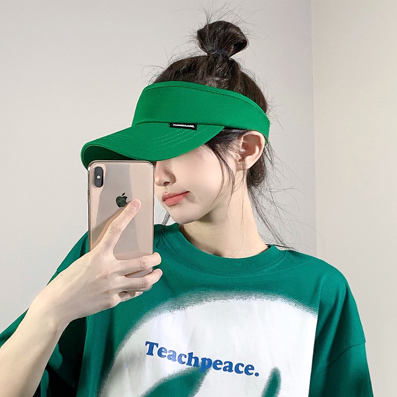 Mũ Lưỡi Trai Hở Chóp Màu Sắc Trơn Phong Cách Hàn Quốc Thời Trang