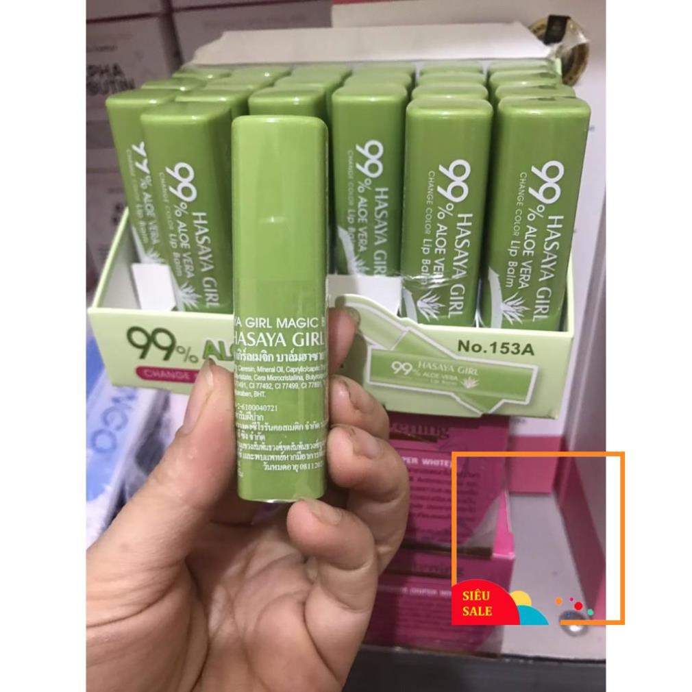 Son dưỡng môi Nha đam Hasaya Girl Aloe Vera 99% Thái Lan