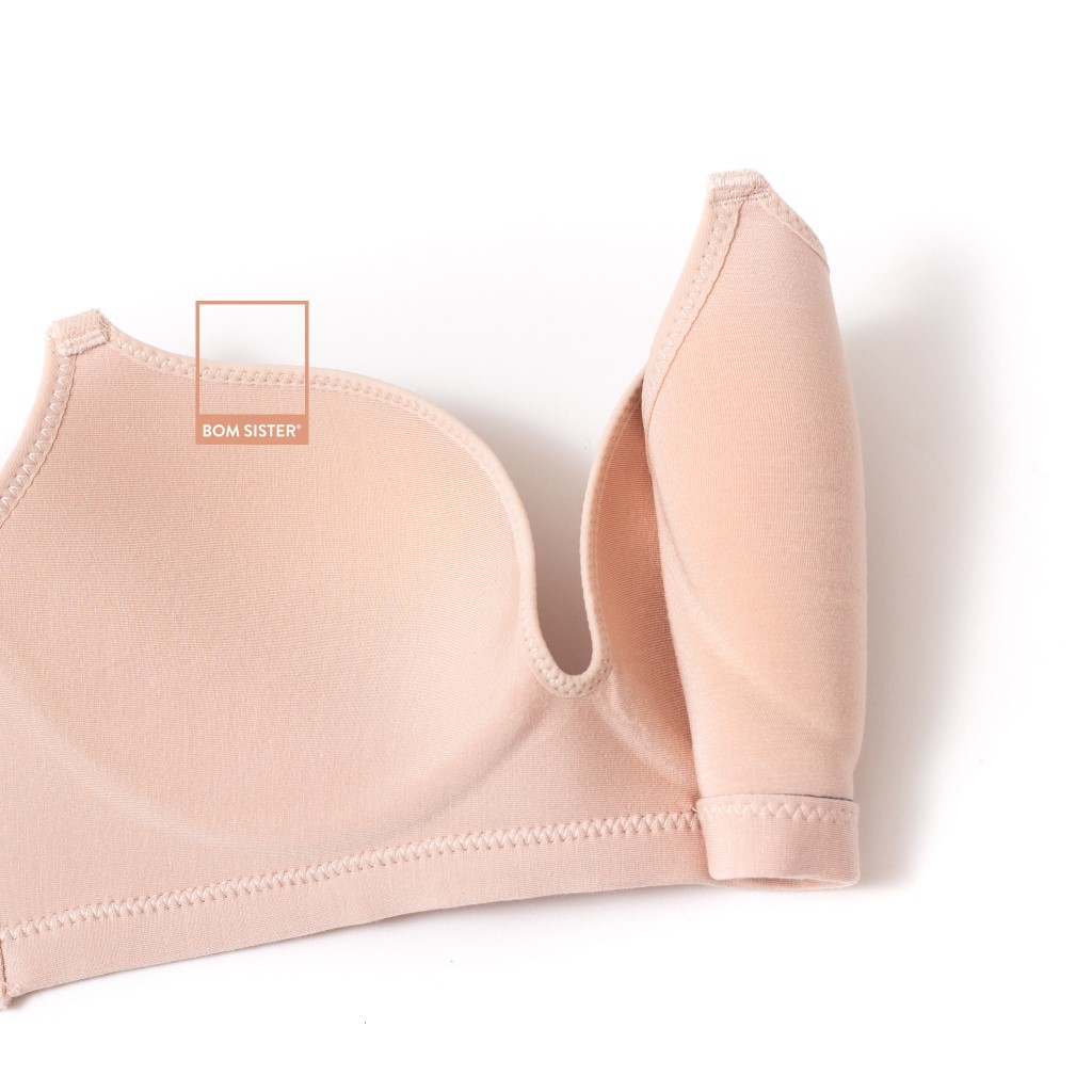 Áo lót mút mỏng cotton pha không gọng thoải mái màu trơn nâng ngực tự nhiên BOM SISTER A9539 | BigBuy360 - bigbuy360.vn