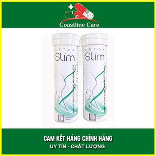 Detox slim hộp 2 tuýp - viên sủi giảm cân - hỗ trợ giảm cân - đánh tan mỡ thừa