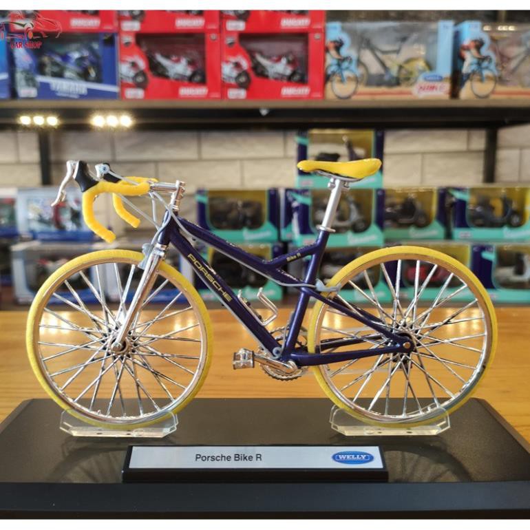 Mô hình xe đạp địa hình Porsche Bike R tỉ lệ 1:10 màu xanh