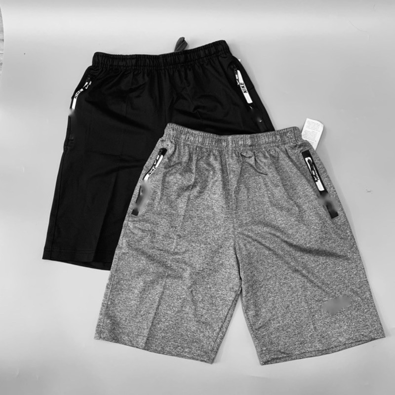 QUẦN SHORT THỂ THAO NAM - QUẦN SHORT NAM VẢI THUN DÂY KÉO IN NK
