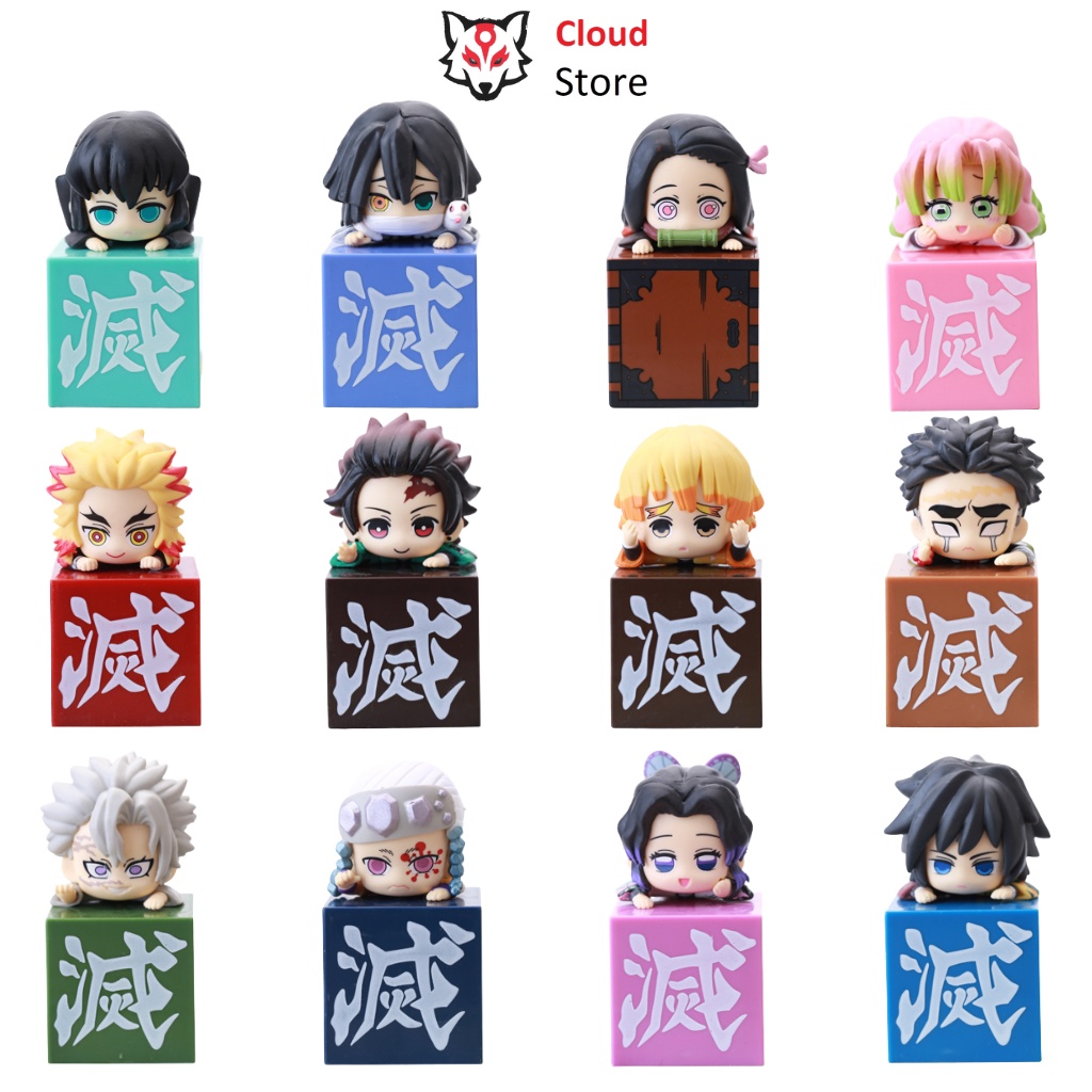 Mô hình Kimetsu No Yaiba Demon Slayer 12cm, figure anime thanh gươm diệt quỷ, mô hình tanjiro, zenitsu, nezuko, rengoku