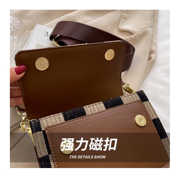 Túi nữ thời trang họa tiết ô vuông dây to- MA335