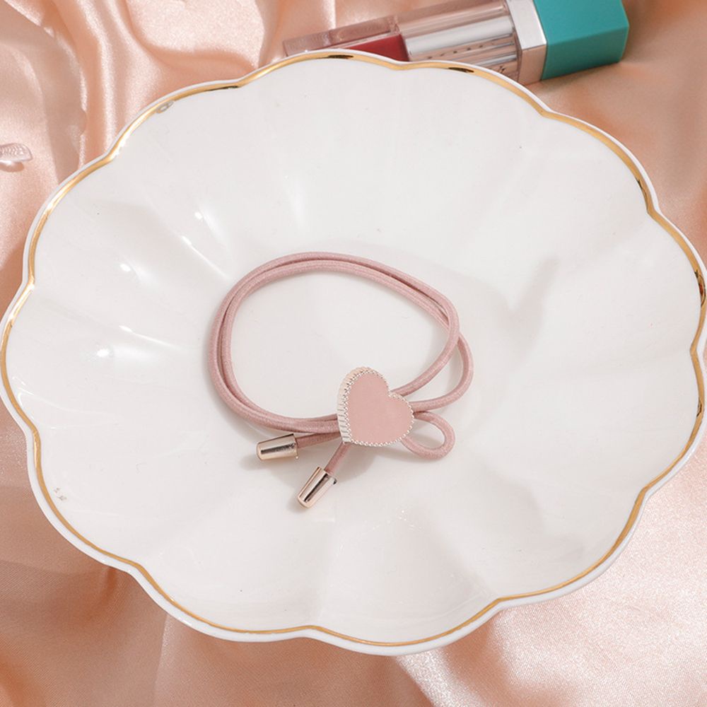 Dây Buộc Tóc Co Giãn Hình Trái Tim Phong Cách Hàn Quốc Cho Nữ