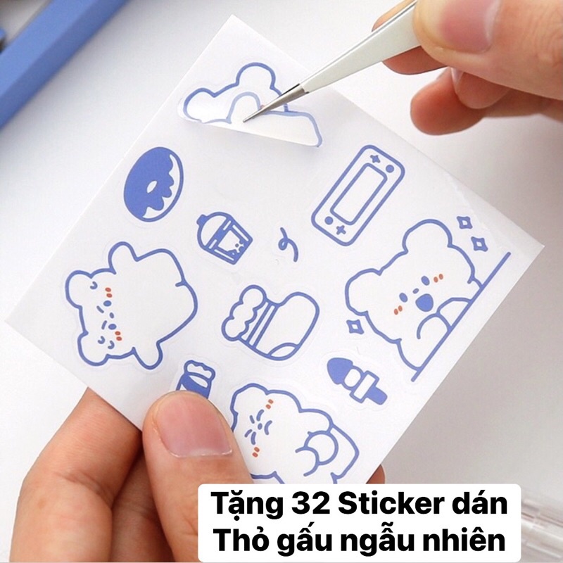 Mũ bảo hiểm dễ thương kèm kính TẶNG 4 Bộ STICKER DÁN 32 hình ngẫu nhiên