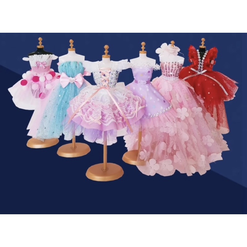 Bộ đồ chơi thủ công may váy búp bê không cần kim chỉ.