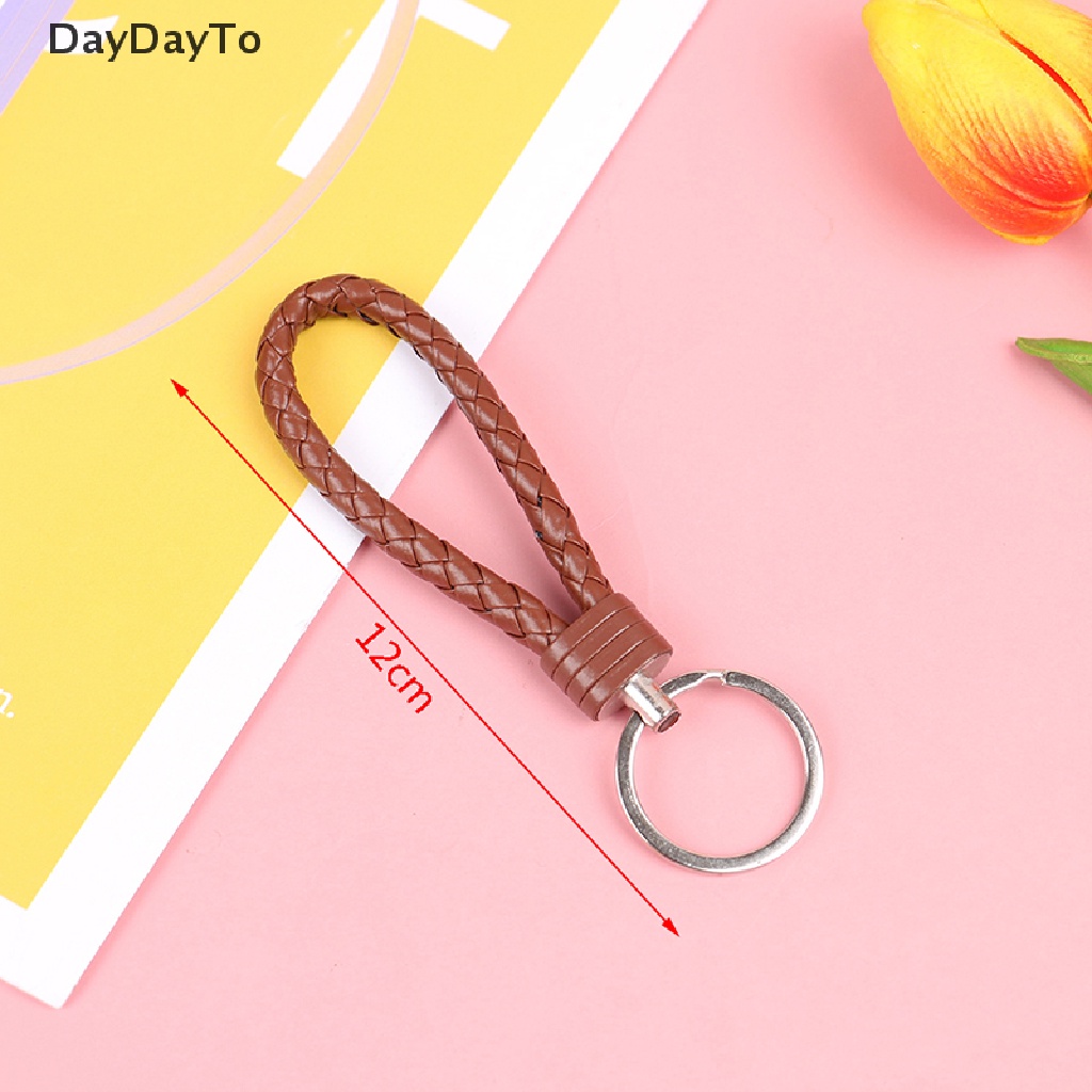 DayDayTo 1PC Leather car key chain Men's hanging rope couple bag key chain lanyard .