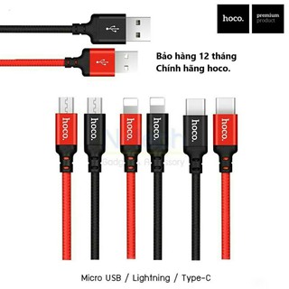 Cáp sạc HOCO X14 1M, sạc nhanh, bọc dù chống đứt, gãy