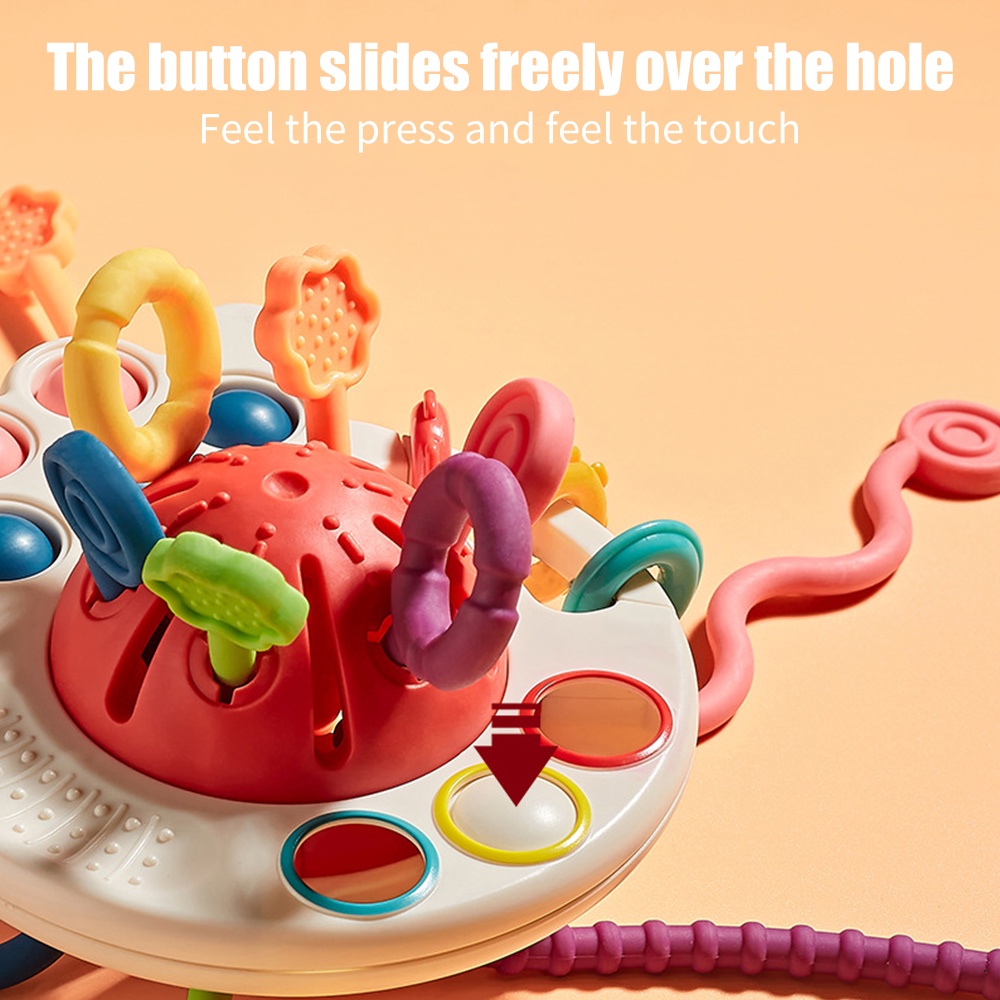 [Sunshine] Đồ Chơi Bạch Tuộc Lala Bằng Silicone Mềm Mại Luyện Tập Ngón Tay Có Nhạc Vui Nhộn Cho Bé