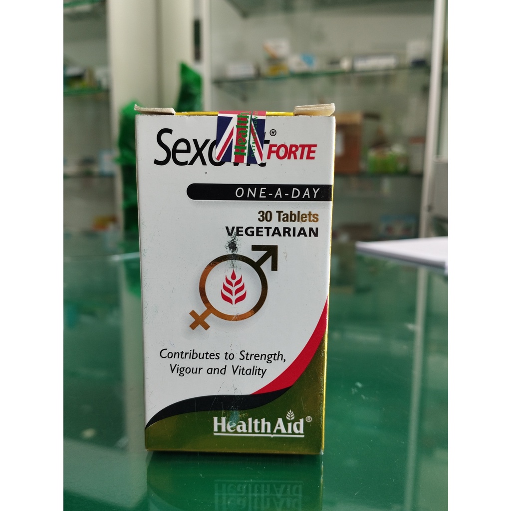 Healthaid Sexovit forte – Viên uống tăng cường sinh lý nam và nữ, tăng ham muốn và giảm xuất tinh sớm (lọ 30 viên)