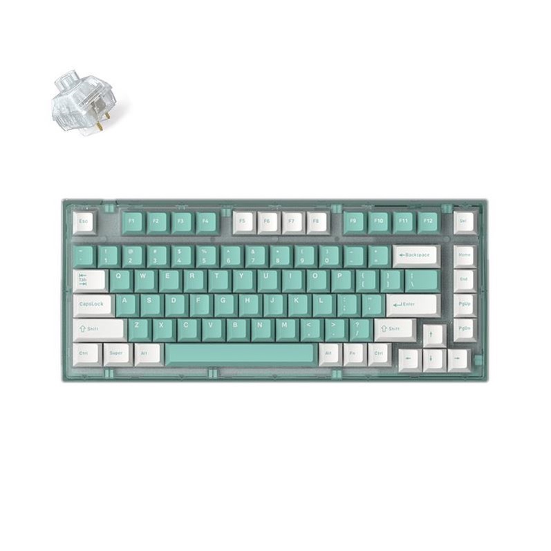 Bàn phím FL Esport Q75 Azure Green 3 Mode Bluetooth + Wireless Gasket Mount RGB | Chính hãng