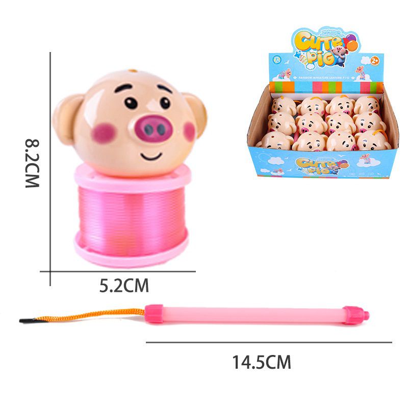 Lồng đen lò xo đèn led cho bé hình heo và chuột mickey,,,