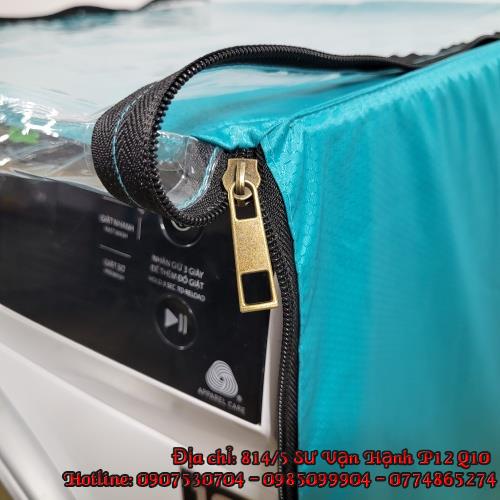 Áo Trùm Bảo Vệ Máy Giặt Cao Cấp VNEXCO Mặt Trong Suốt PVC - Túi Trùm Bọc Máy Giặt Cửa Ngang Lồng Ngang - Không Thắm Nước
