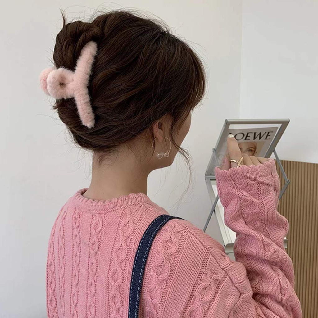 Kẹp Tóc Lông Nhung Thời Trang Thu Đông 2023