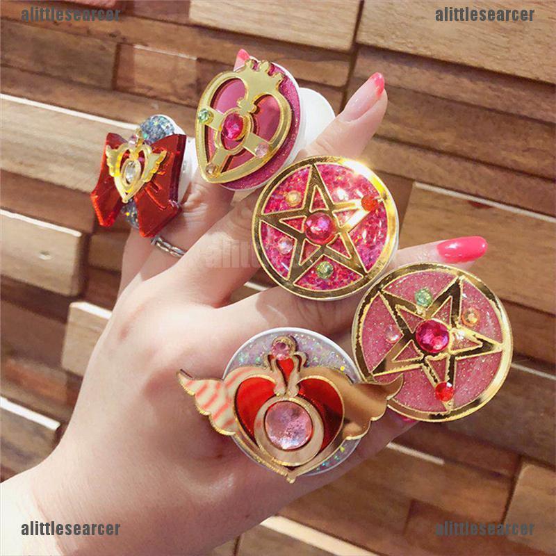 SAILOR MOON Giá Đỡ Điện Thoại Dạng Nhẫn Hình Thủy Thủ Mặt Trăng