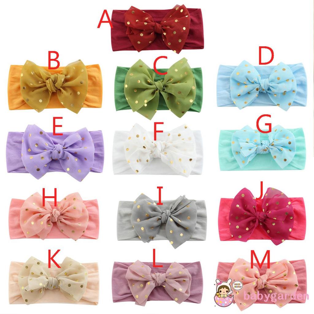 Băng đô đội đầu họa tiết chấm bi thời trang sành điệu cho bé gái