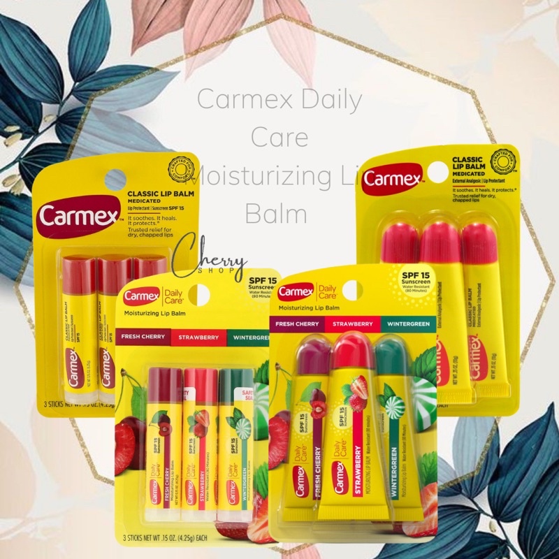 [Hàng USA] Son dưỡng trị khô nứt môi Carmex Classic Lip Balm Medicated (7,5g)