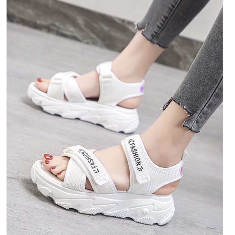 (S115) Sandal nữ đế bánh mì 5 phân quai chéo FASHION (mã M3)