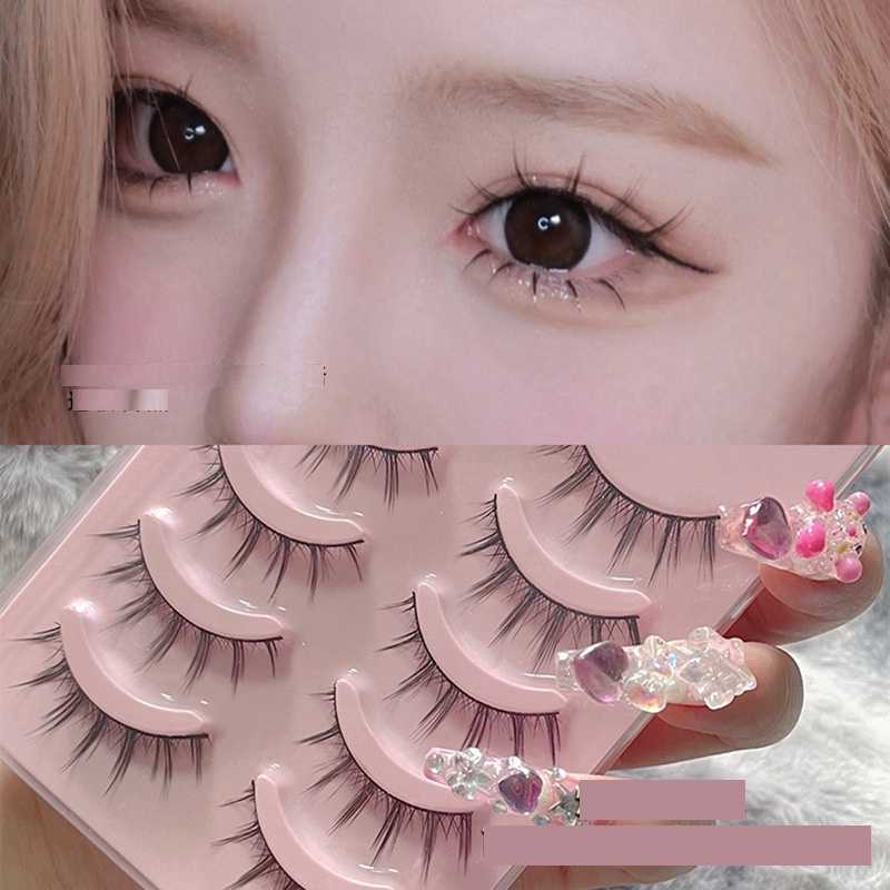Một hộp 5 cặp mi lụa búp bê siêu đẹp Vỏ Hoa Hồng Sena Beauty