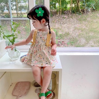 [Hàng mới về] Set váy hoa nhí 2 dây  cho bé gái 8-20kg